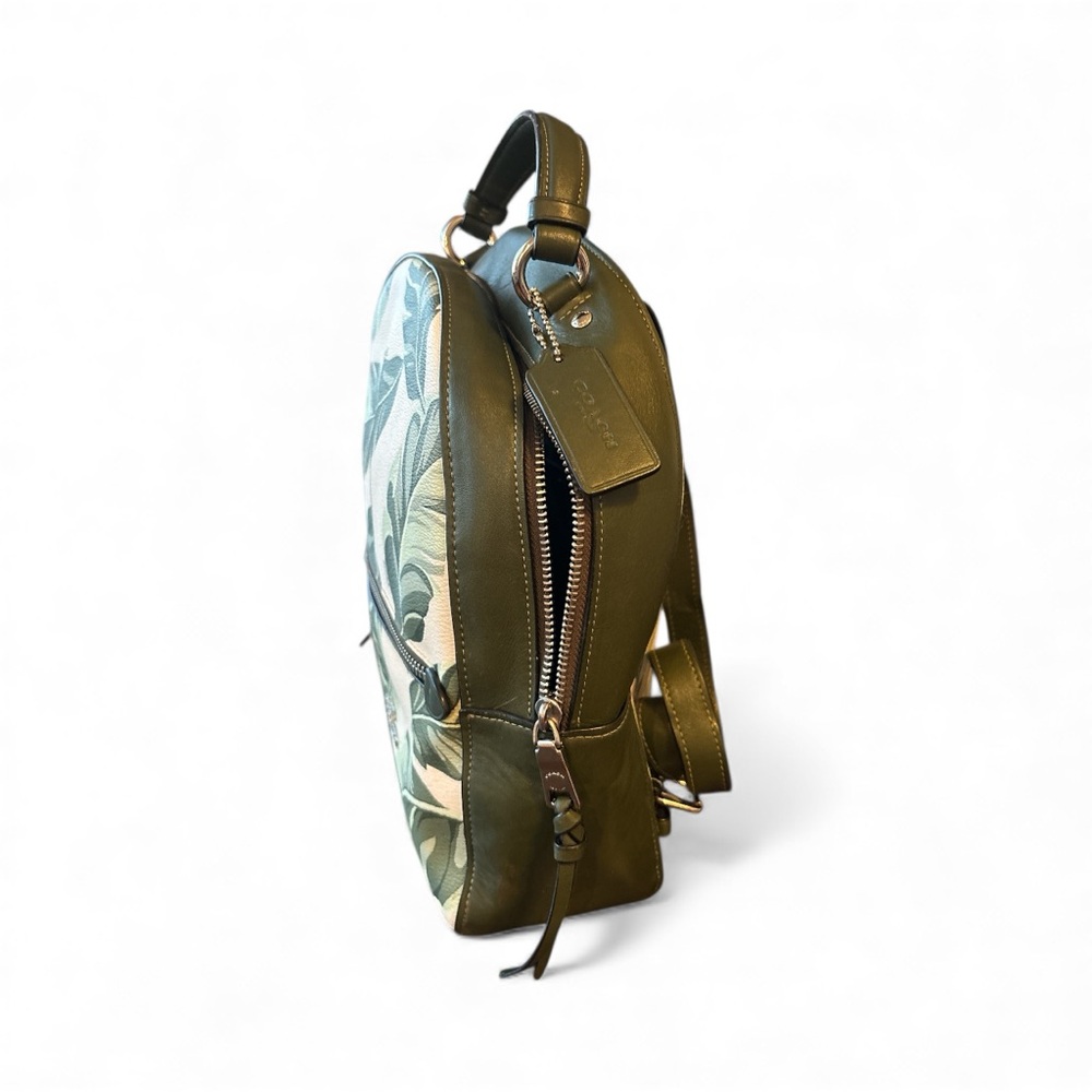 Coach‎ Green Leaf Print Backpack - image 4